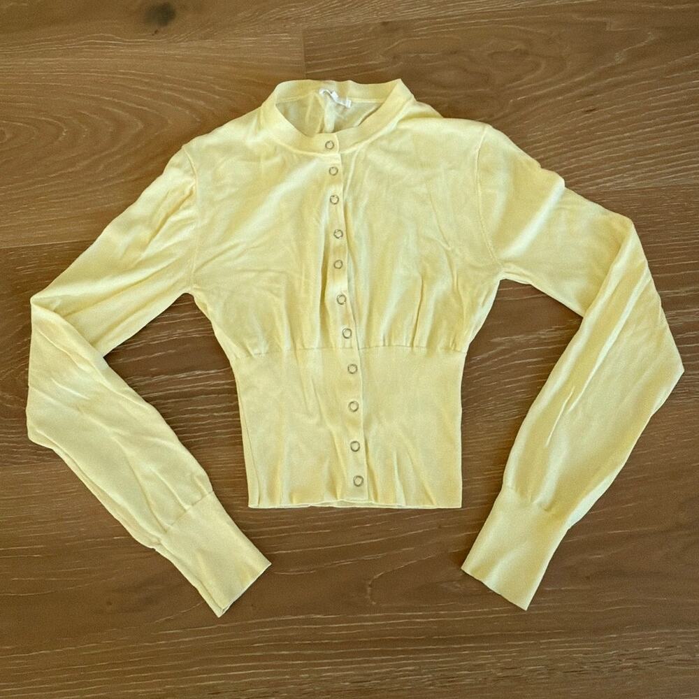 Nia Cardigan Lucille Button Up Size XS in Butter Yellow